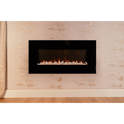 Aidenas Symple Stuff 100cm W Black Electric Fire