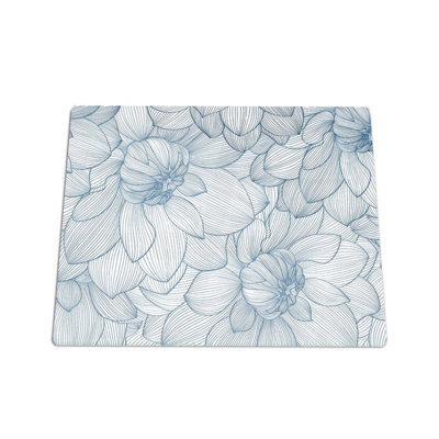 RV Small Stove Top Cover & Cutting Board - Blue Floral