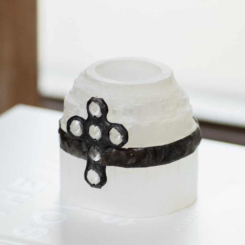 Selenite Tealight Candle Holder