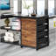Bureau d'ordinateur en L 59 pouces avec tiroirs et tablettes de rangement, poste de travail de coin réversible, bureau d'écriture avec classeur