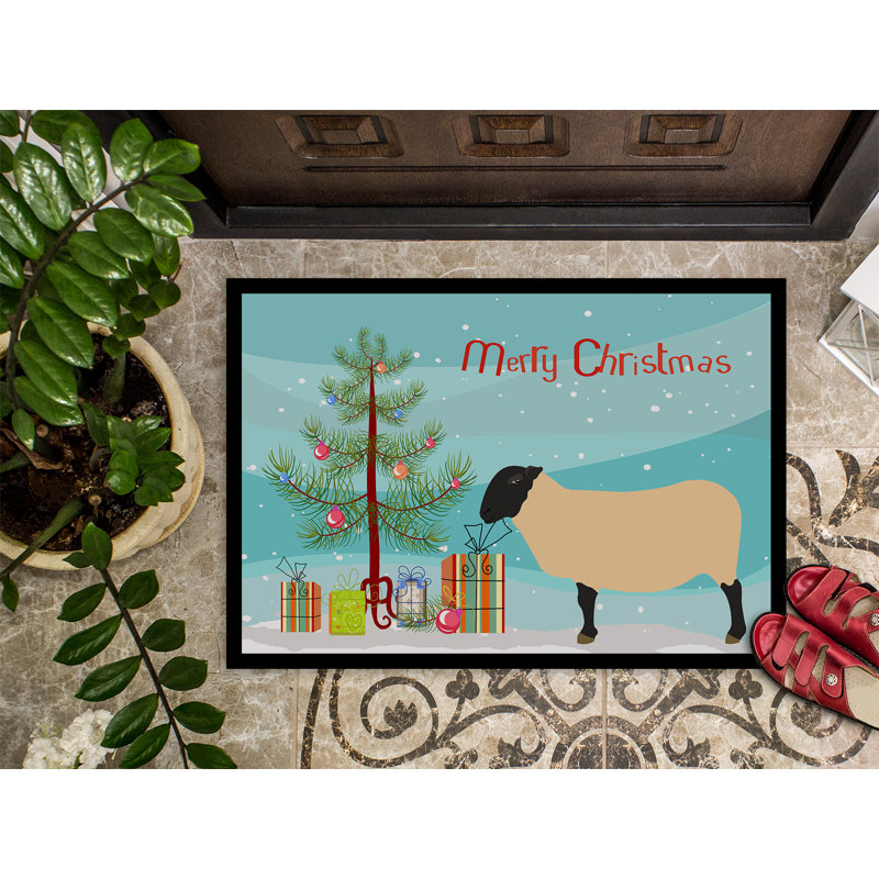 Macy Non-Slip Christmas Outdoor Doormat, Rectangle 2' x 3'