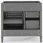 Meuble-lavabo de salle de bain sans lavabo supérieur, armoire de rangement de salle de bain avec tiroirs et tiroir basculant-126590584