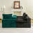 Black&Green Turtle Velvet Double Chaise Lounge Multifunctional Lazy Sofa-843493910