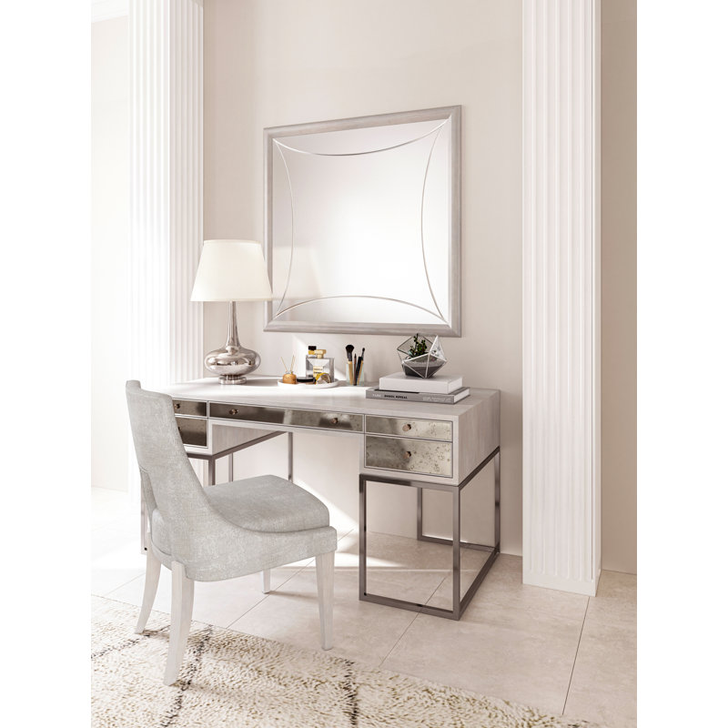 Mezzanine Square Solid Wood Wall Mirror
