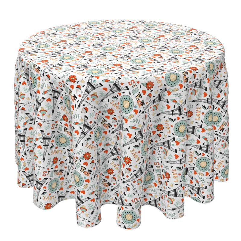 Round Cotton Twill Tablecloth