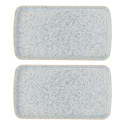 HALO SPECKLE SET OF 2 SMALL RECTANGULAR PLATTERS
