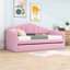 Lit de jour simple en velours avec couchette et station de charge USB-1082395645
