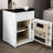 16.54"Small white fingerprint password security bedside cabinet safe