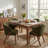 Modern Dining Chairs, Upholstered Fabric Side Chair With Wooden Legs For Kitchen And Dining Room, Green-503267300-503266232