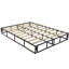 Sommier et base de lit en métal 2 en 1 avec lattes coulissantes, assemblage facile, pieds amovibles, support robuste, supports de tête de lit, utilisation comme base de lit ou comme sommier tapissier-2069234475