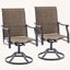 Ensemble de 2 chaises de patio pivotantes 360 ° avec tissu textilène rembourré-1121468099