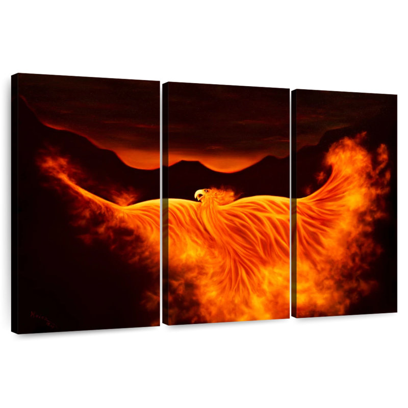Kelan Phoenix Rising, 42" H x 65" W