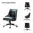 Positano Modern 22" W Faux Leather Tilting Swivel Task Chair with Nailhead Trims-710321309