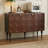 Retro Nut-Brown Solid Wood Sideboard