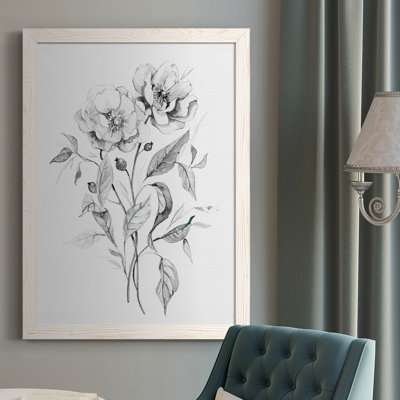 Croquis de roses sauvages - Reproduction de photo sur toile