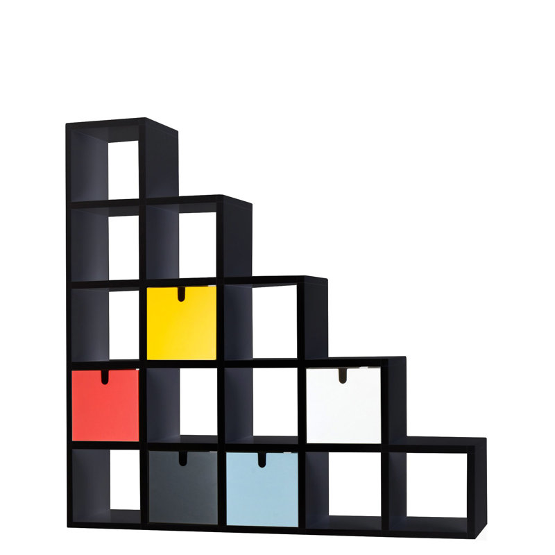 Polvara Storage Bookcase, Black