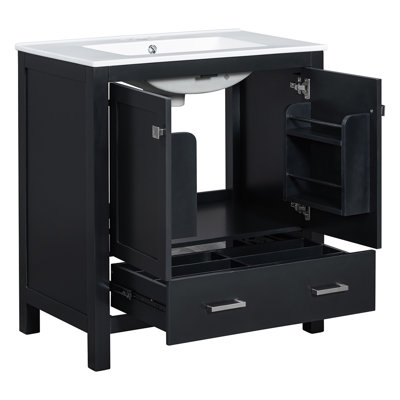 Bathroom Vanity Set with Separate Double Vanities and Drawers Mirror not included