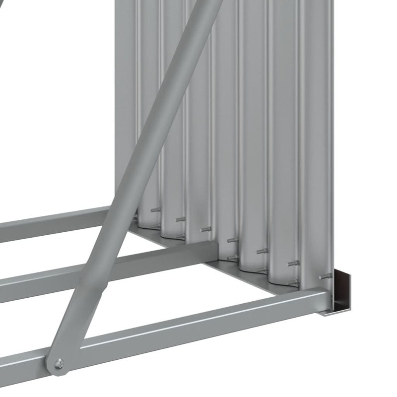 Porte-bûches en acier galvanisé 92,1 po x 17,7 po x 39,4 po, Brun