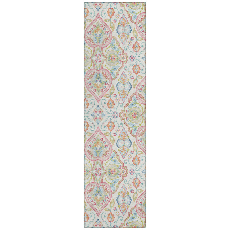 Machine Washable Indoor/Outdoor Husby ACN2207 Bohemian Rug, Runner 2'3" x 7'6"