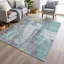 Tapis bleu sarcelle lavable à la machine intérieur / extérieur Xhevrie-187741907