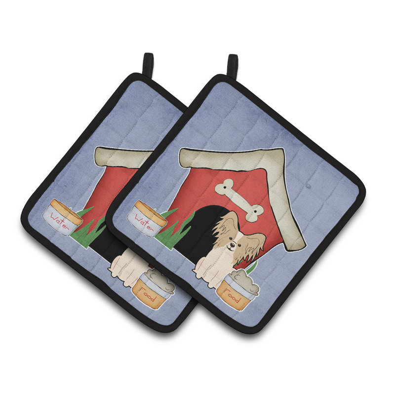 Caroline's Treasures Dog House Polyester Potholder, Sable