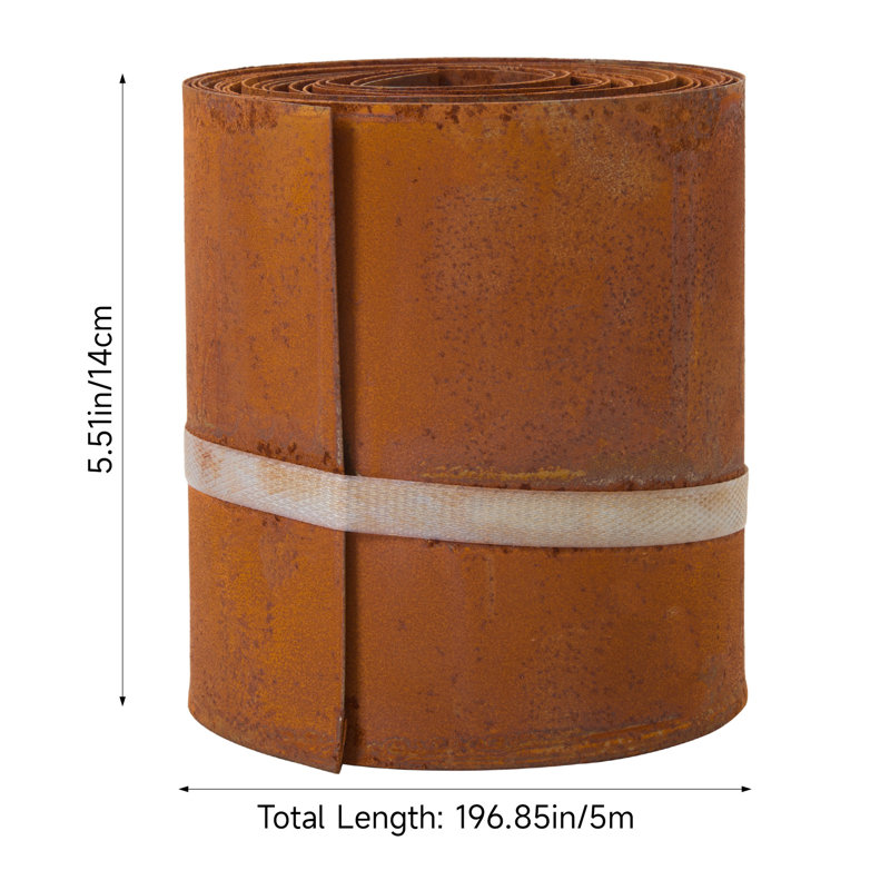 Metal Lawn Edging, 14cm H x 500cm W