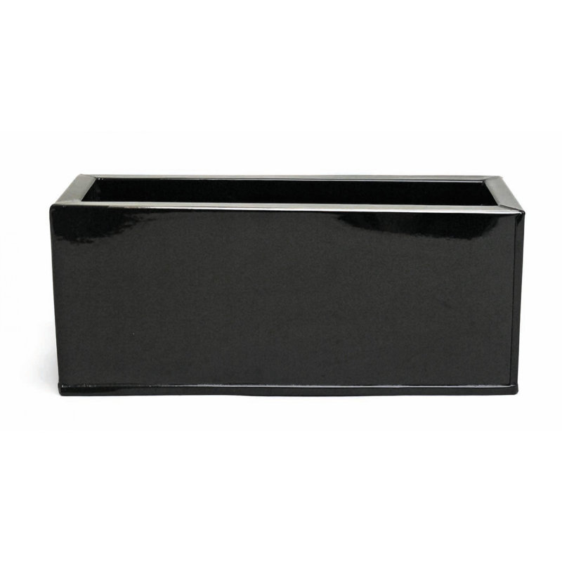 Metal Black Rectangular Planter