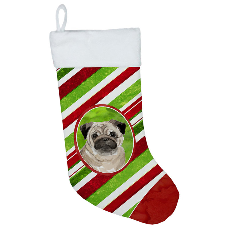 Chaussette de noël à rayures à sucre, Carlin