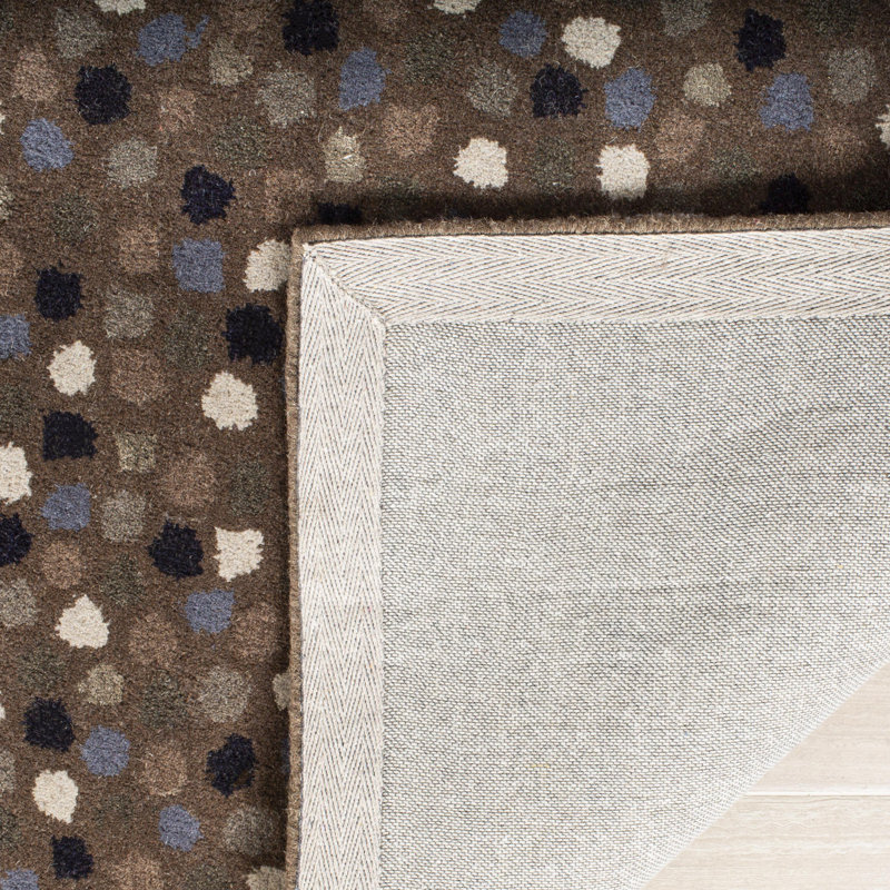 Tapis brun en laine / viscose touffeté à la main Kurland Soho, Rectangle 7 pi 6 po x 9 pi 6 po
