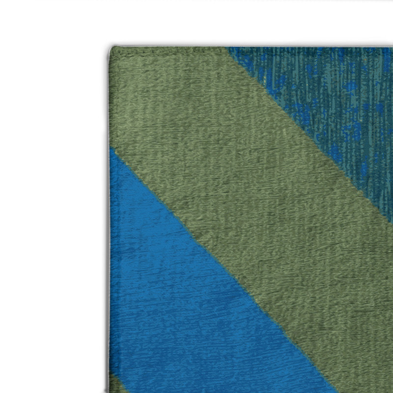 Tapis d'intérieur et d'extérieur à carreaux vert, Rectangle 4pi x 6 pi