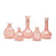 Ensemble de vases en verre recyclé rose et blanc 7,5 "