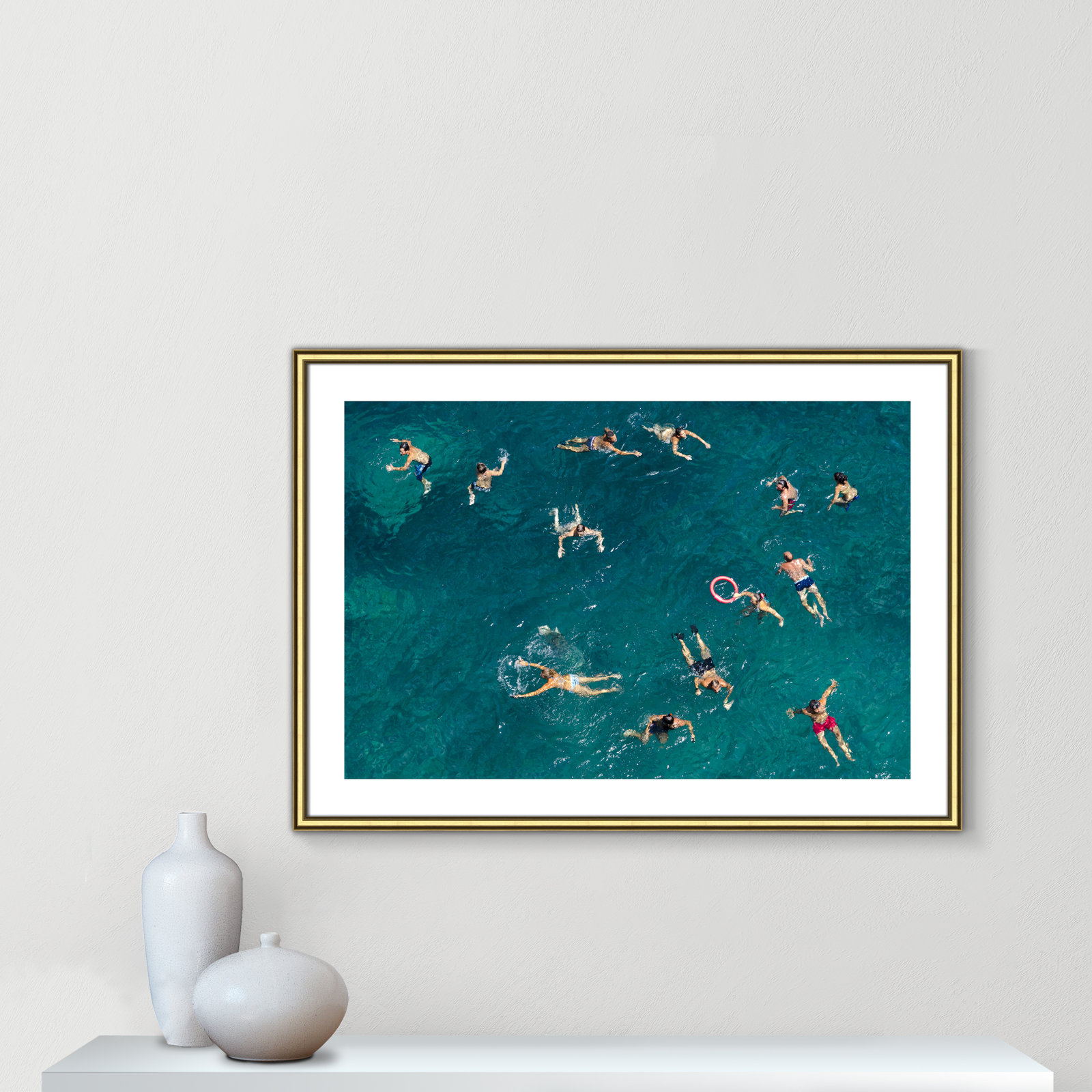 Norvell "Tonti" Print by Tonti, Gold Framed Paper, 25.5" H x 35.5" W x 0.88" D