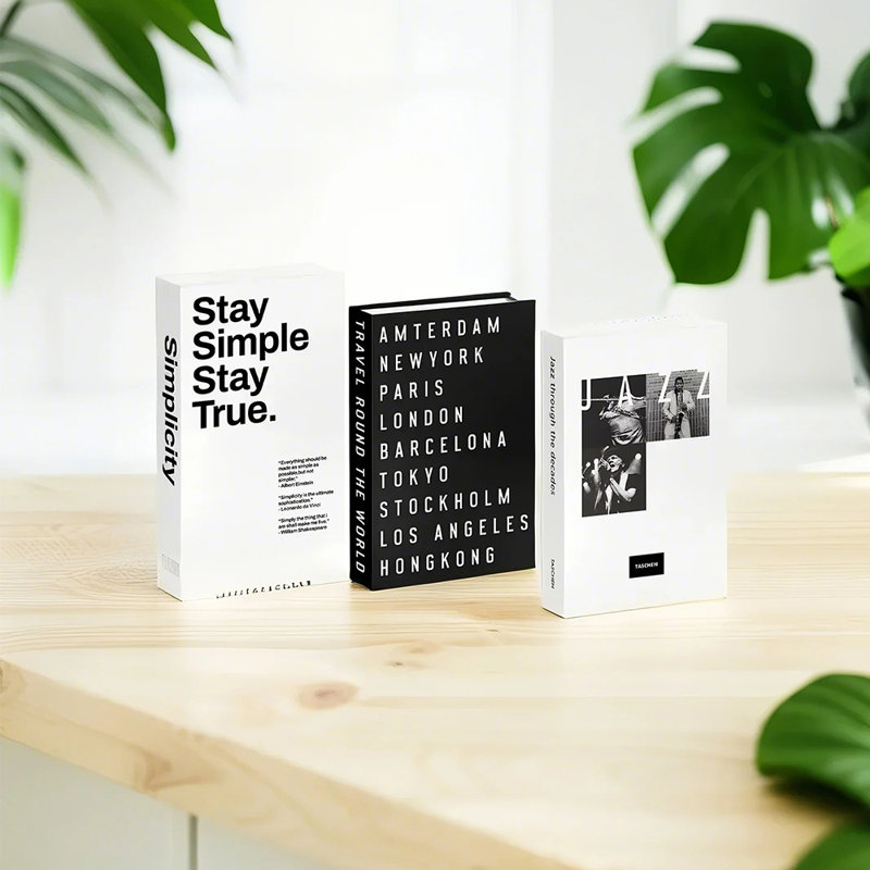 Ensemble de 3 livres pliables décoratifs simples