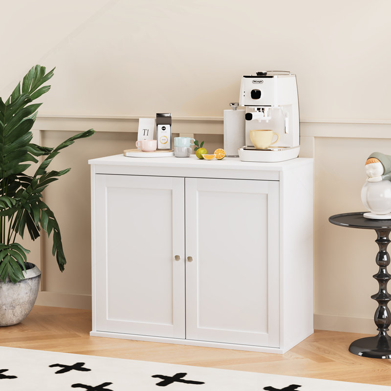 Armoire de cuisine avec portes doubles, armoire à café avec tablettes réglables, buffet pour la salle à manger, le salon, le vestibule
