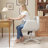 24.8''W Criss Cross Home Office Chair With Armrest,Cross Legged Chair With Wheels-676897044