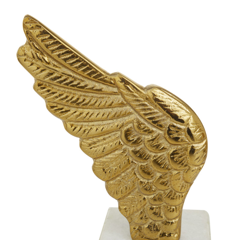 Contemporary Aluminum Bookends, Gold/White