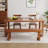 Nut-brown Rectangular Solid Wood Butterfly Leaf Dining Table-2022450519