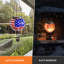 Hot Air Balloon Solar Lantern Outdoor, Solar Lantern with Flickering Flame Hanging Lights Waterproof