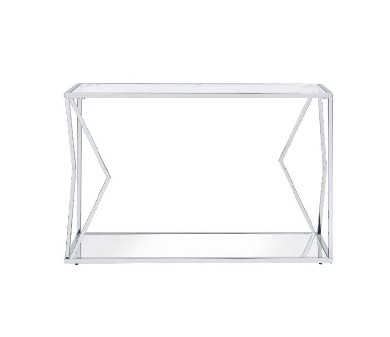 Table de canapé Broemmel, table de vestibule, table Hoyer avec base en métal