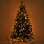 Green Artificial Pine Christmas Tree with 200 Single Coloured Lights with Stand-67202413