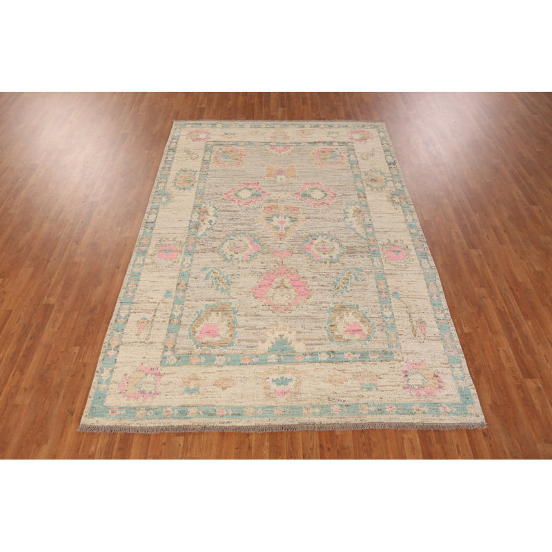 Tapis turc Oushak en laine de ton terreux 7 x 10
