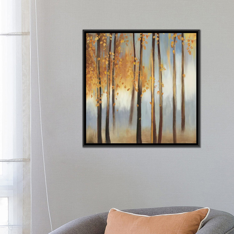 «Days of Gold», impression sur toile, H 18 po x l 18 po x P 1,5 po, Toile avec cadre noir, Pas de tapis