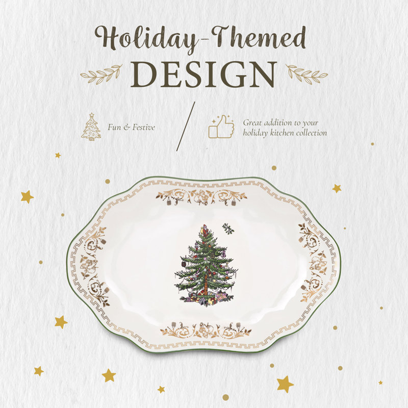 Spode Christmas Tree Gold Platter