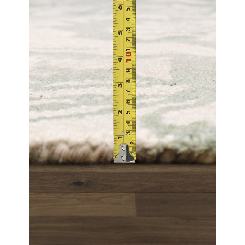Modern Ivory/L. Green Area Rug