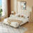 Balynda 46.9“ Tall Headboard Linen Upholstered Wingback Platform Bed-1561395380-1561395377
