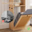 Grande armoire de salle de bain 68 po - Tour de lin étroite autoportante avec tablette réglable et sac à linge inclinable, design en rotin mince