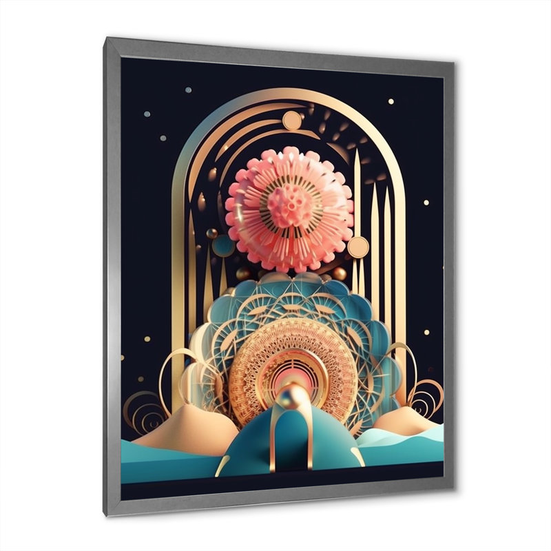 «Futur minimalisme», impression sur toile Bodhi, Cadre simple argenté, H 32 po x l 16 po x P 1 po