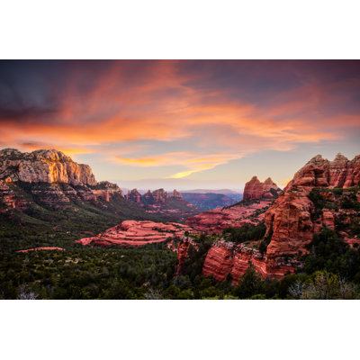Anayiah, roches rouges, coucher de soleil, Sedona sur toile par Bboserup, photographie