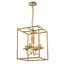 Ombret 4-Light Square Woven Rattan Chandelier