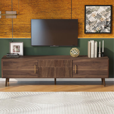 Charmant meuble télé Mid-Century avec plusieurs options de rangement pour la maison